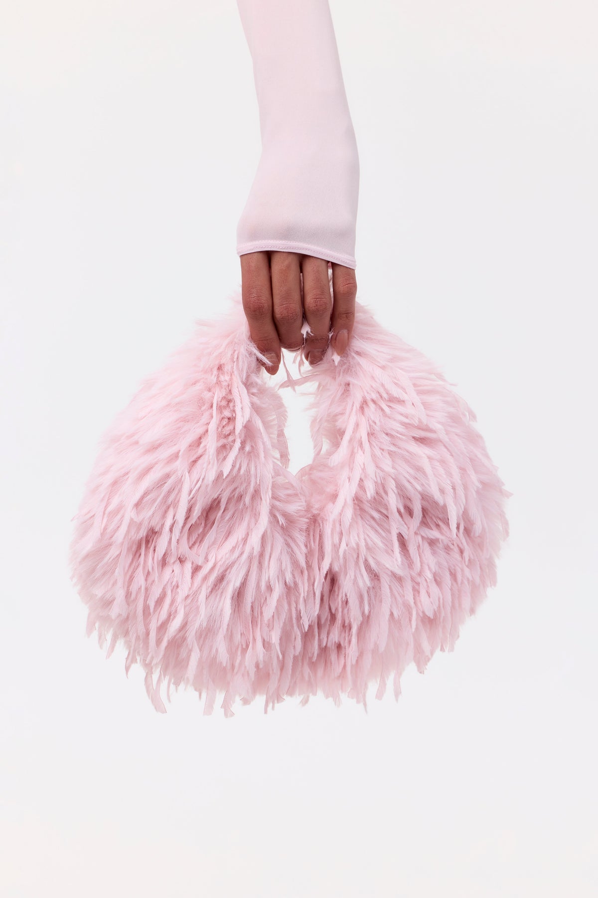 Baby Pink Faux Mini Handbag