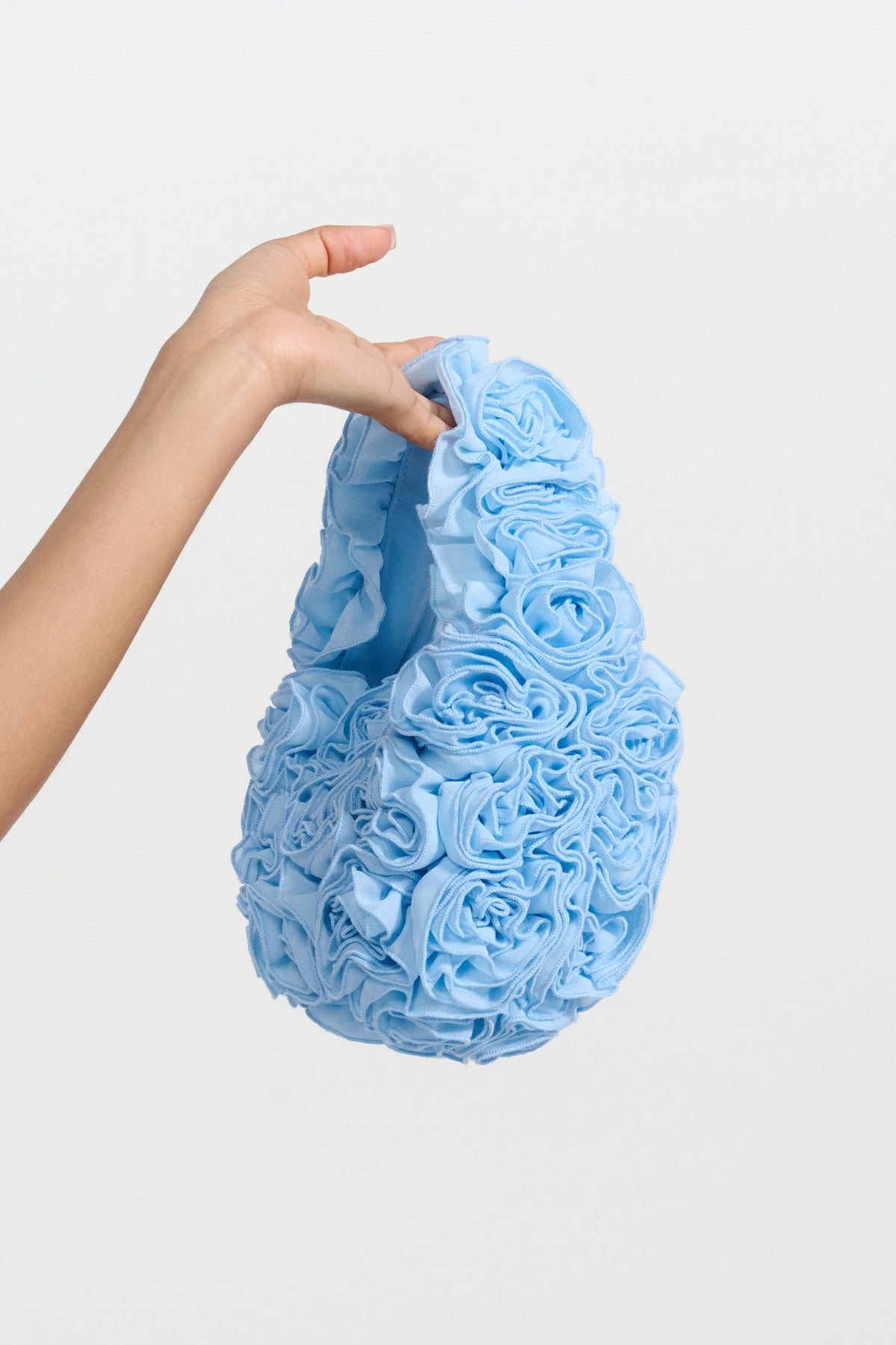 Soft Blue Roses Mini Handbag