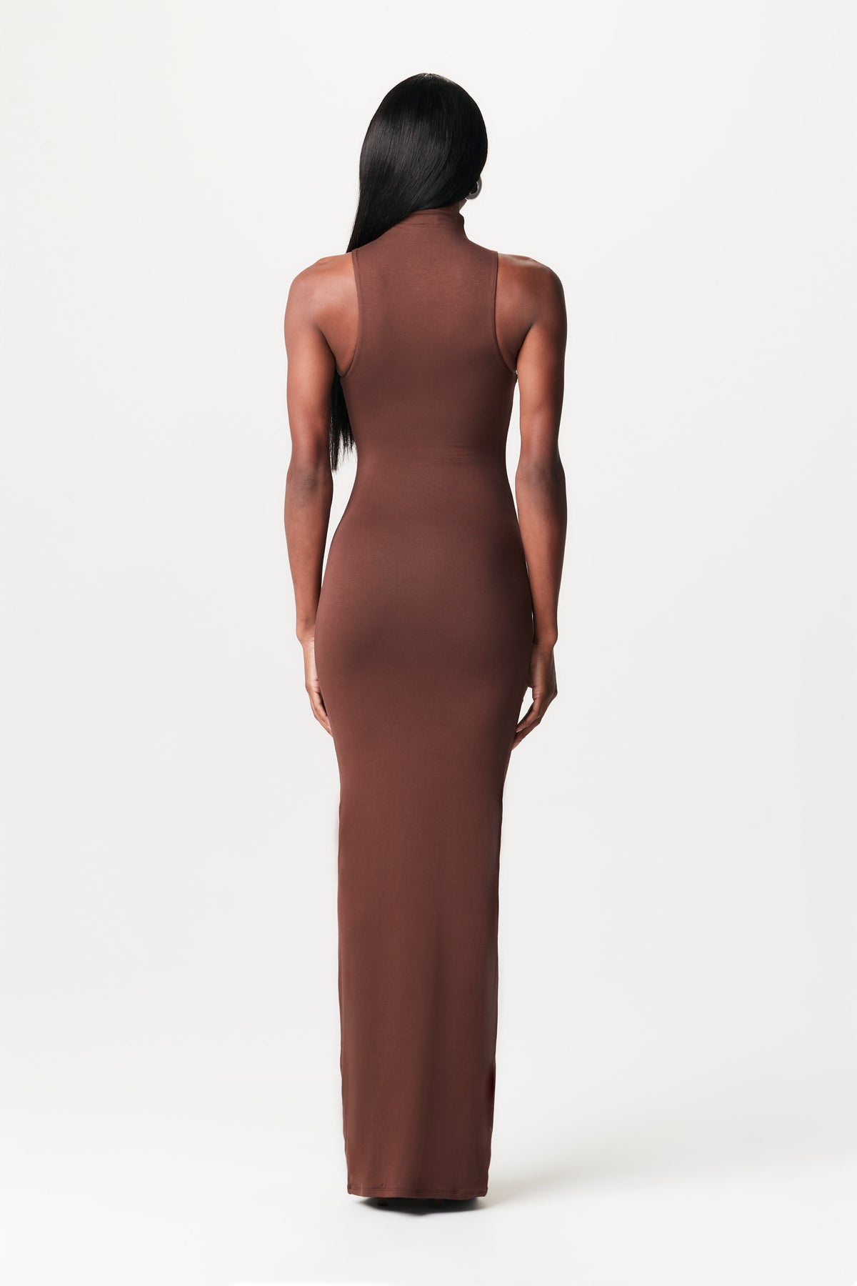 Chocolate Smooth Sleeveless Maxi Dress