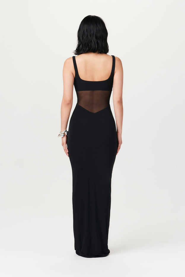 Hourglass Mesh Contrast Dress