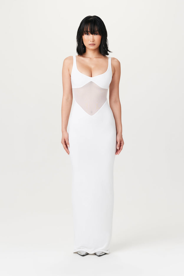 Hourglass Mesh Contrast Dress