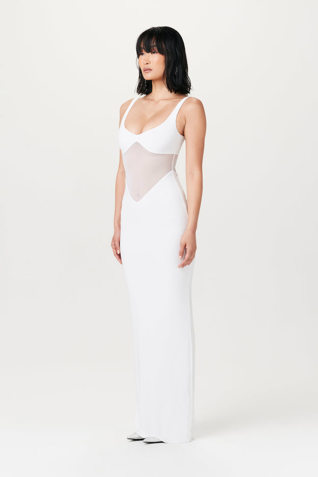 Hourglass Mesh Contrast Dress