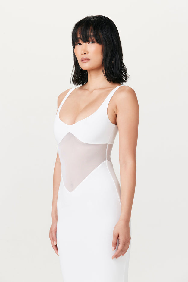 Hourglass Mesh Contrast Dress