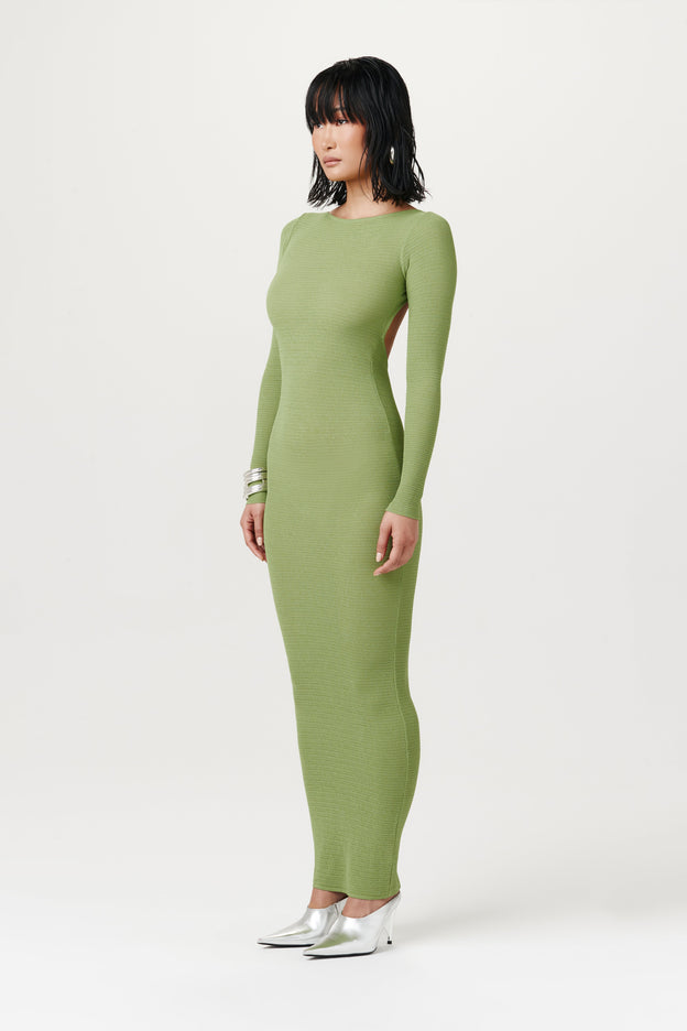 Knit Open Back Maxi Dress