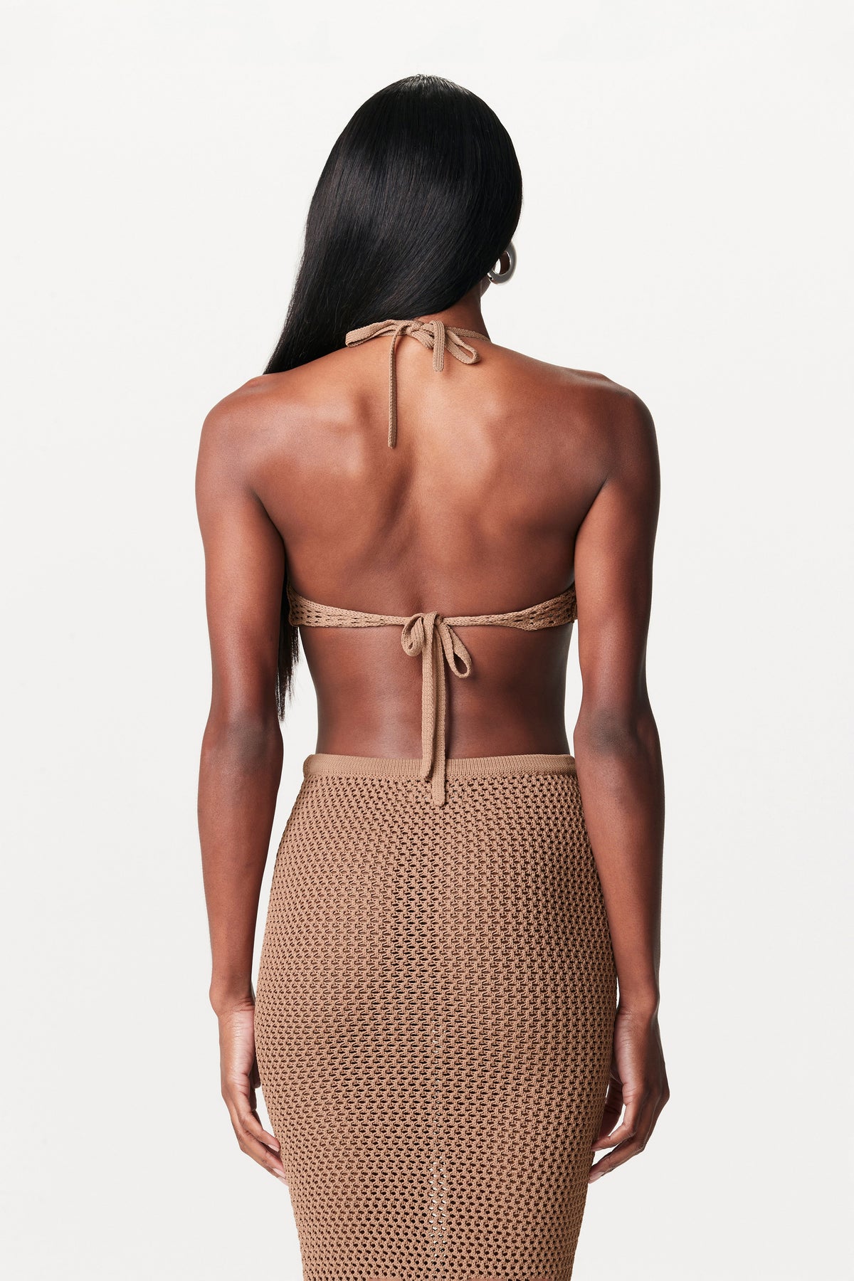 TAUPE Knit Halter Crop Top