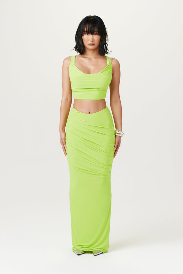 Hourglass Scoop Waist Maxi Skirt