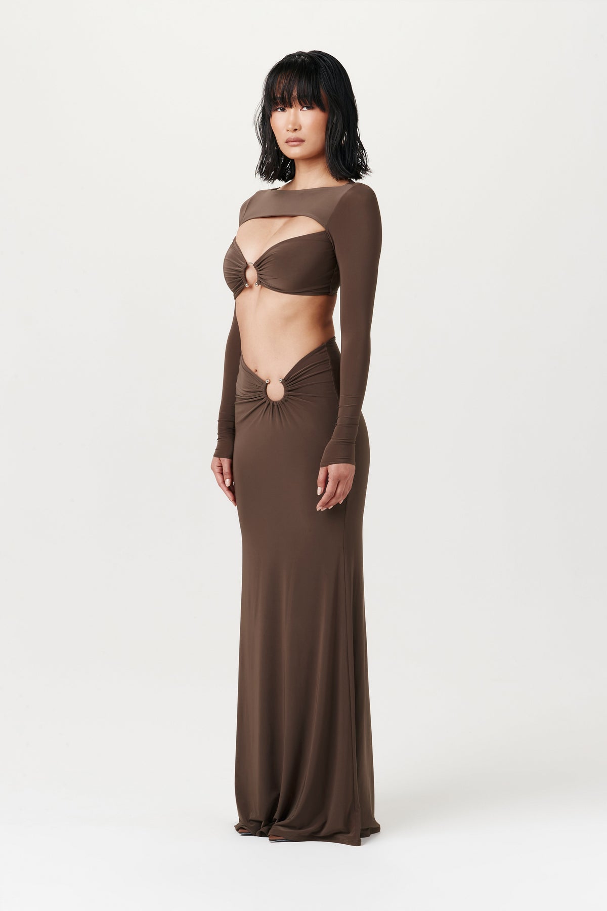 CHOCOLATE Hourglass O-Ring Maxi Skirt