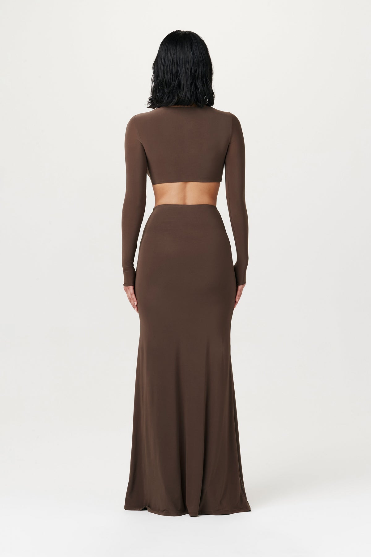 CHOCOLATE Hourglass Cut Out O-Ring Crop Top