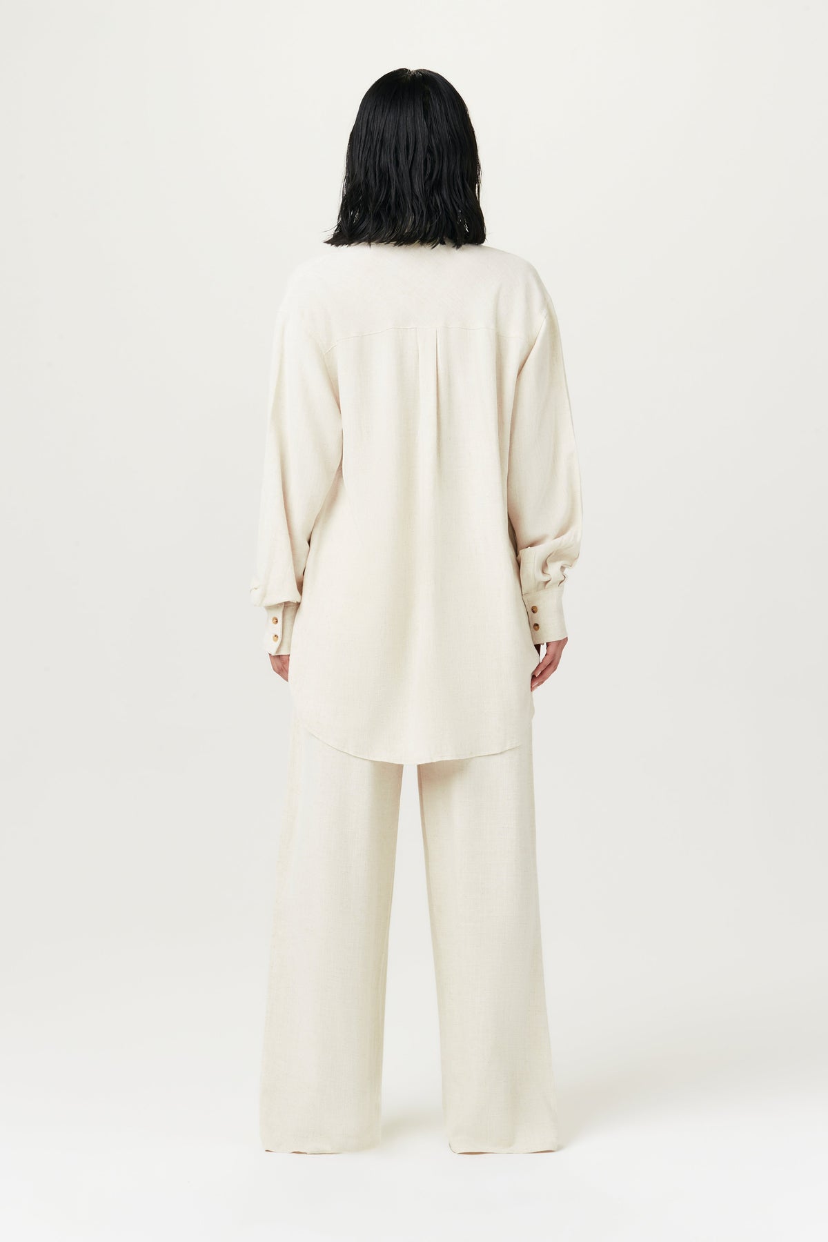 CREAM Linen Button Down Shirt