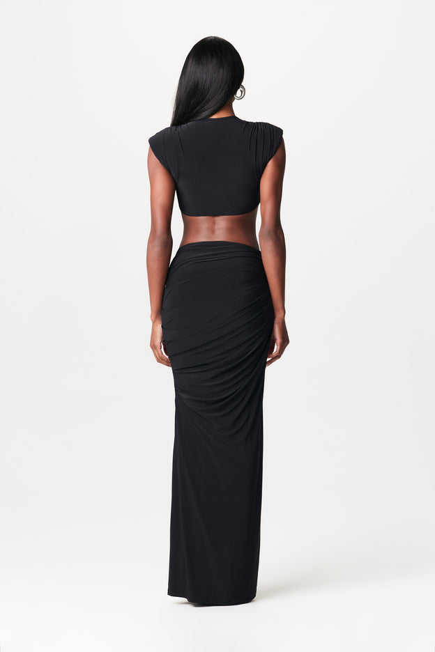 Hourglass Power Shoulder Crop Top