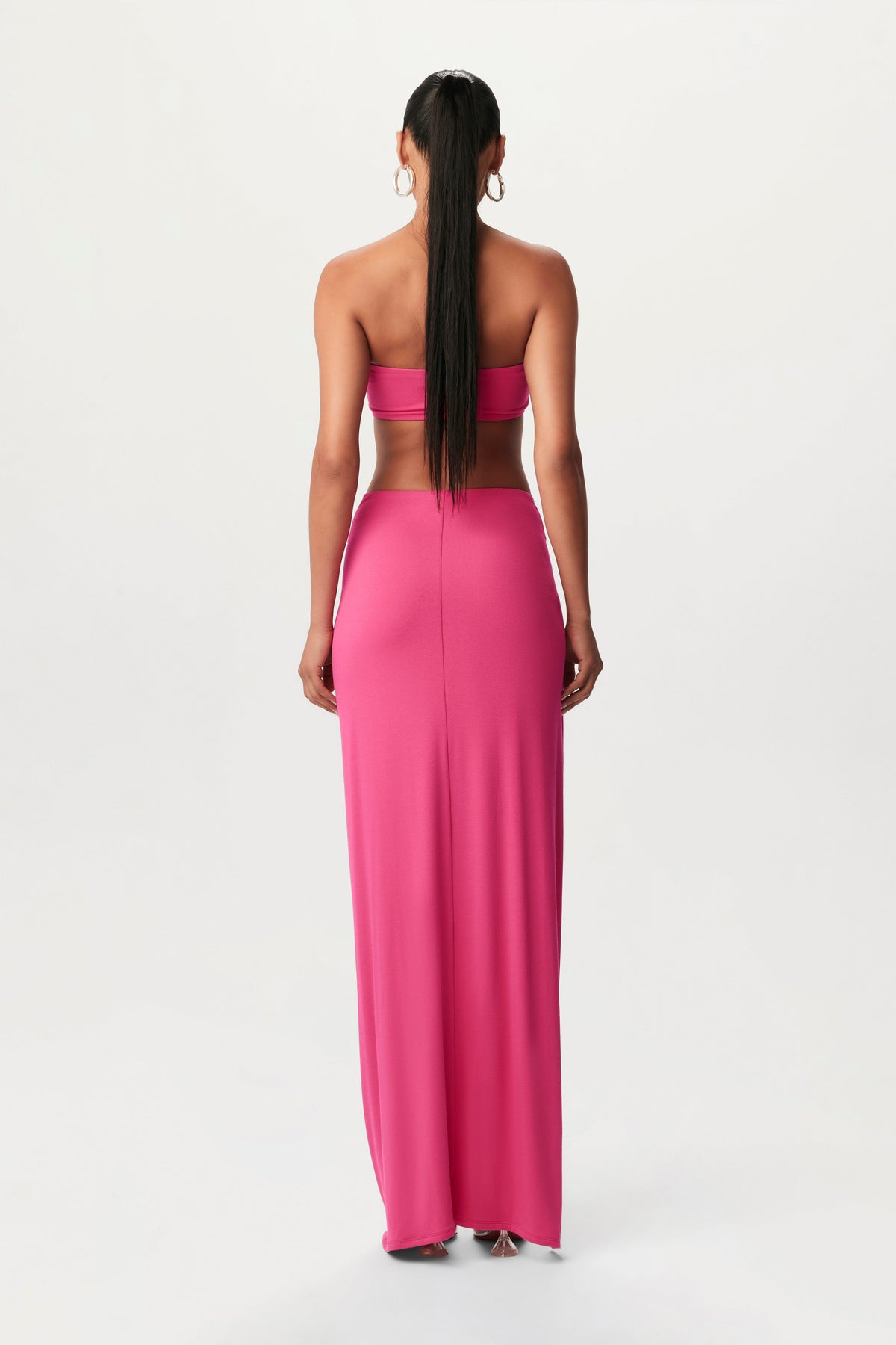 Raspberry NW Bandeau Maxi Skirt Set