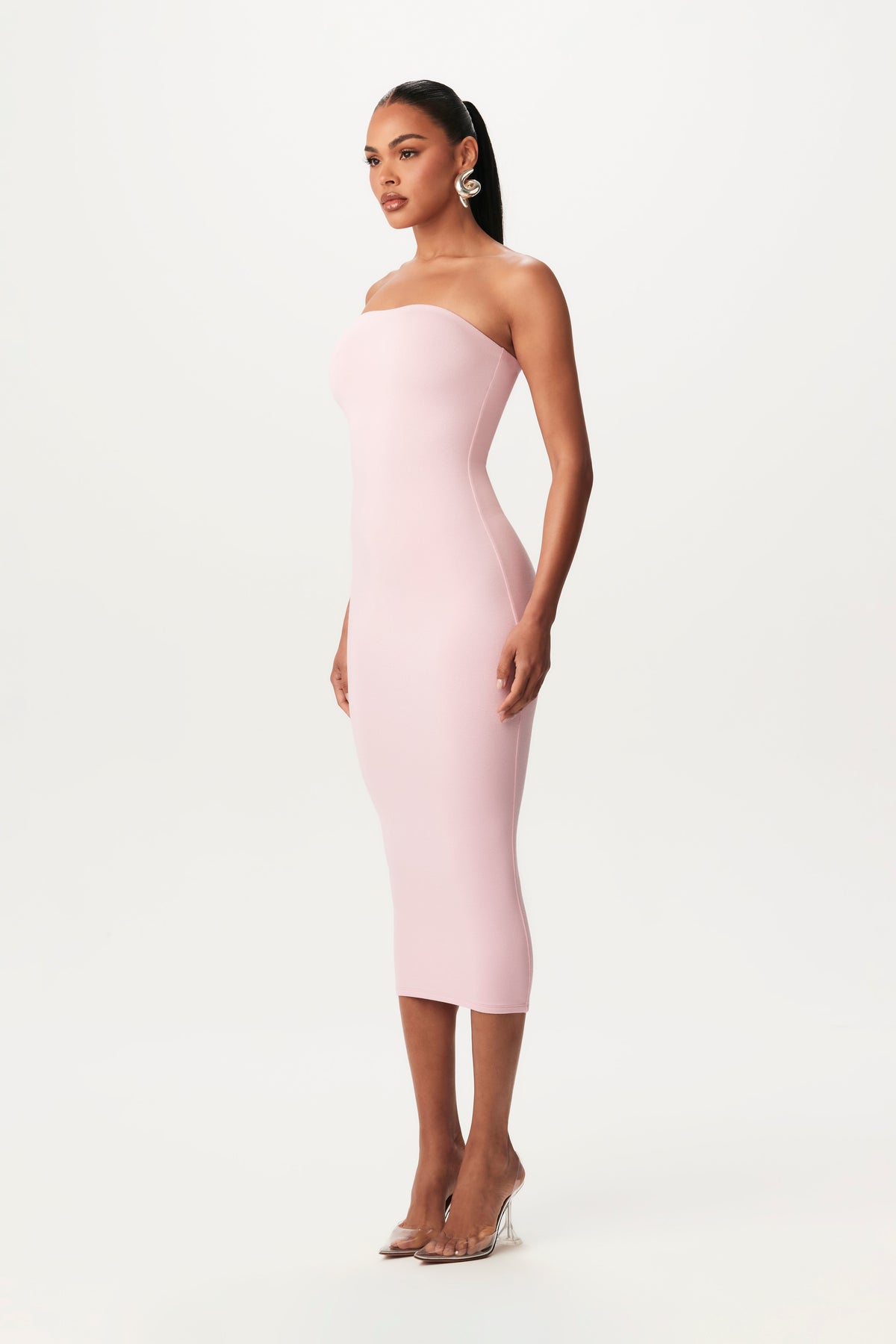 PINK FROSTING NW Tube Midi Dress