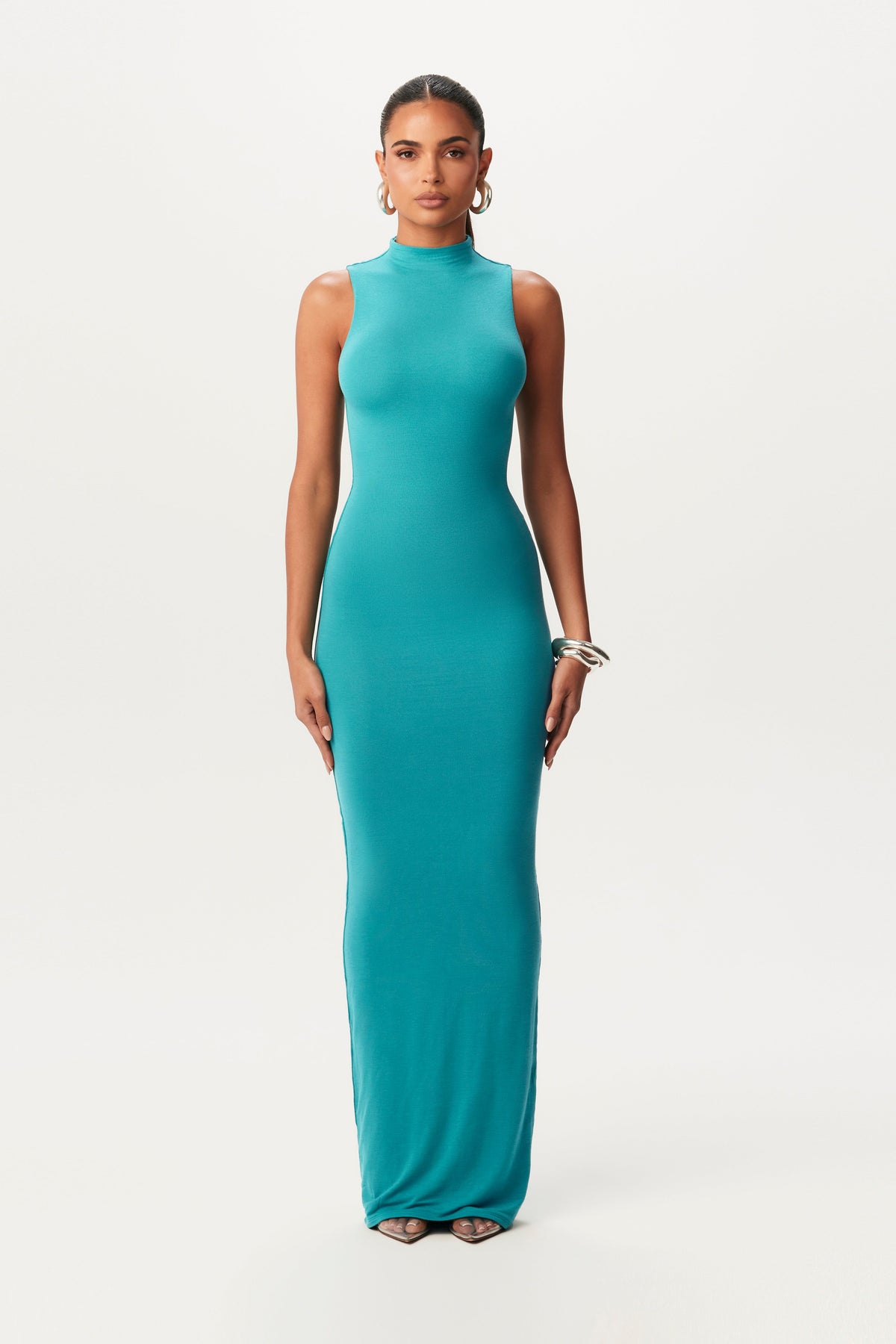 TURQUOISE Modal Sleeveless Maxi Dress