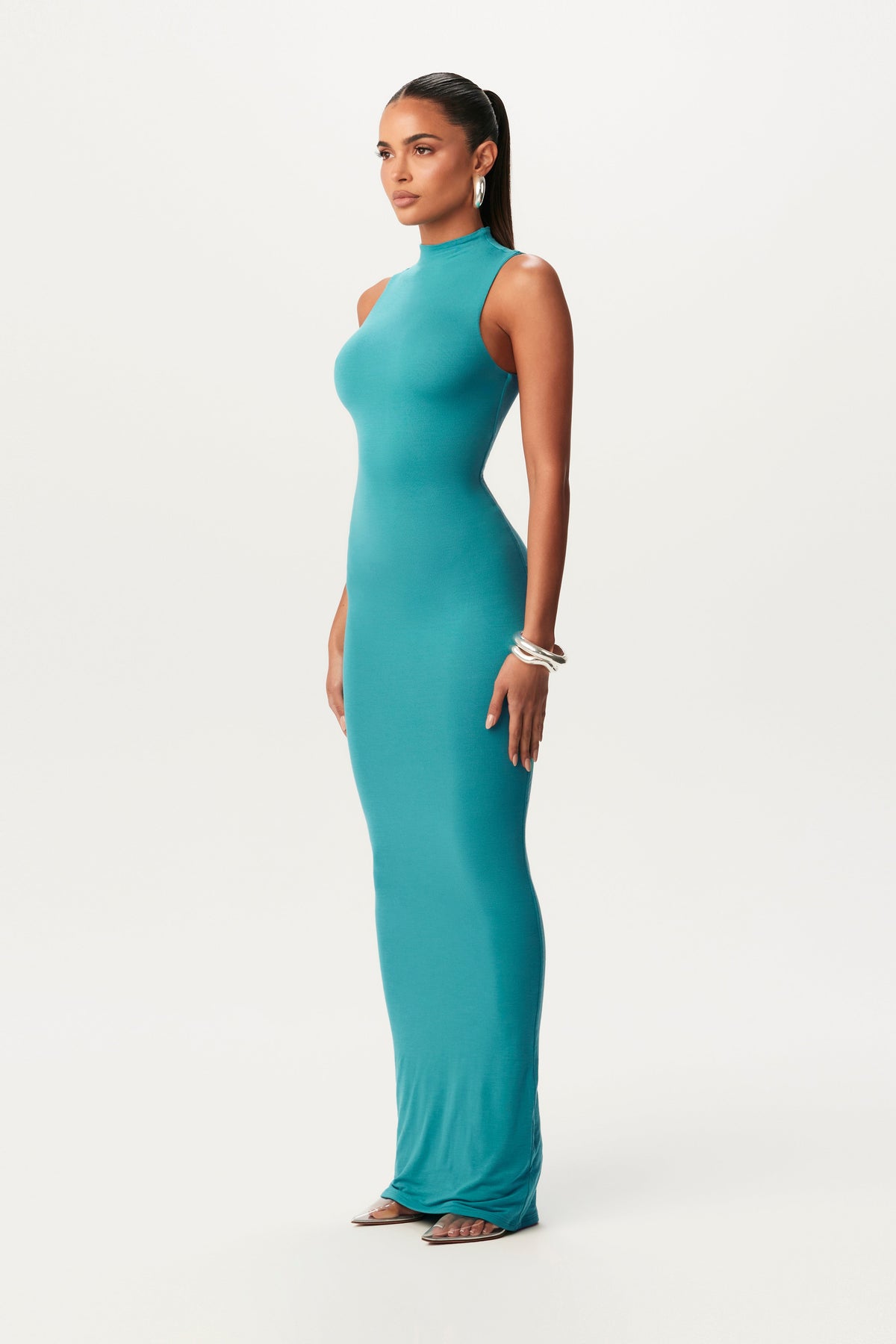 TURQUOISE Modal Sleeveless Maxi Dress