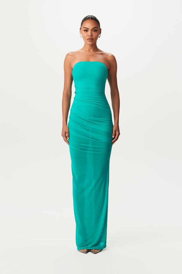 Mesh Tube Maxi Dress