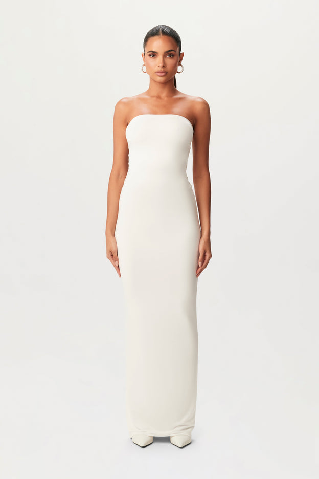 Smooth Tube Cut Out Maxi Dress