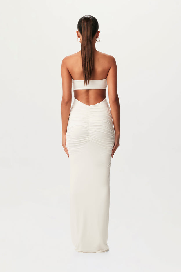 Smooth Tube Cut Out Maxi Dress