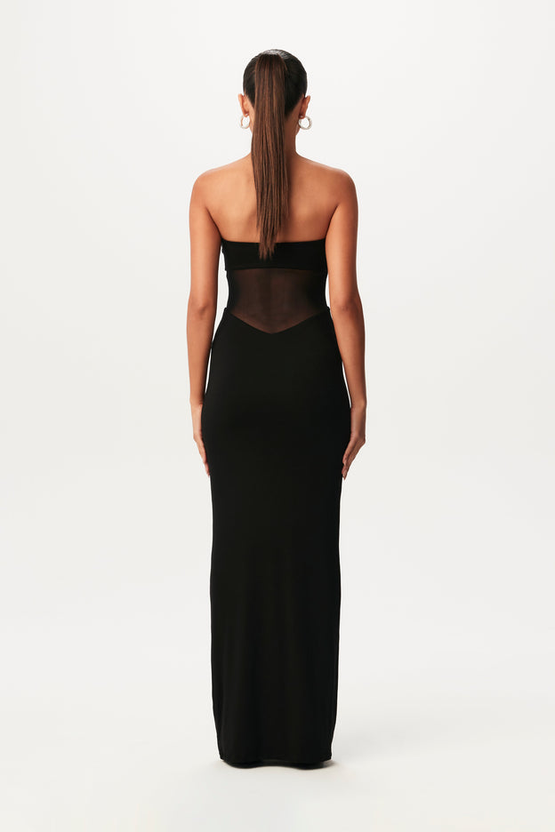 Smooth Mesh Tube Maxi Dress