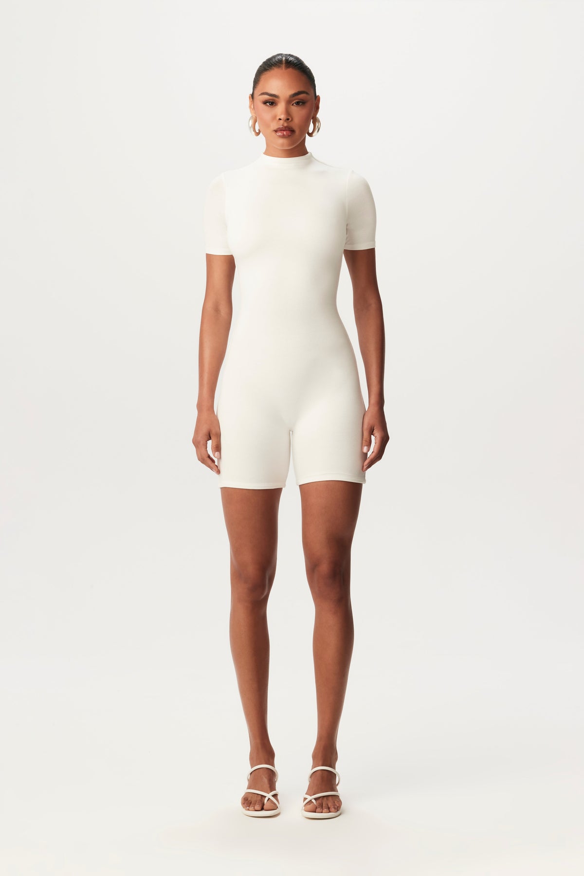 WHITE NW Short Sleeve Romper