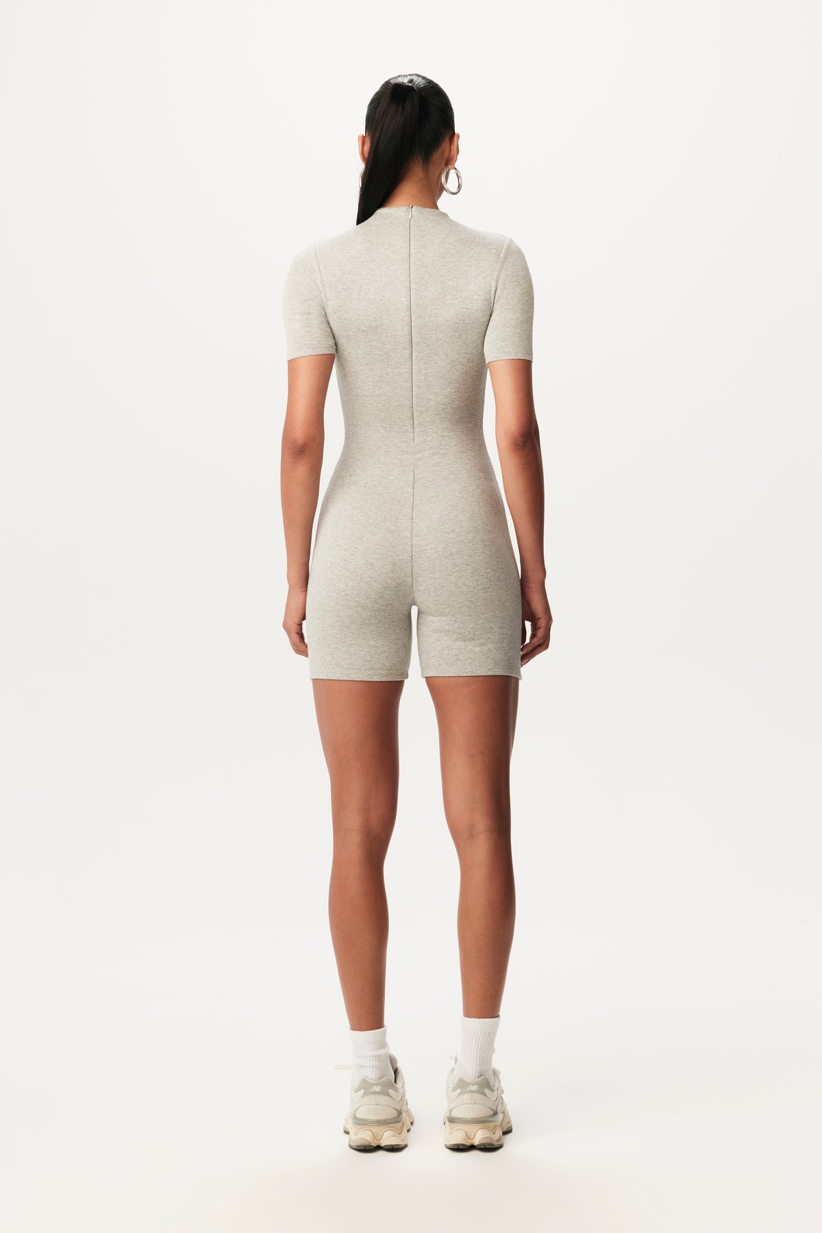 HEATHER GREY NW Short Sleeve Romper