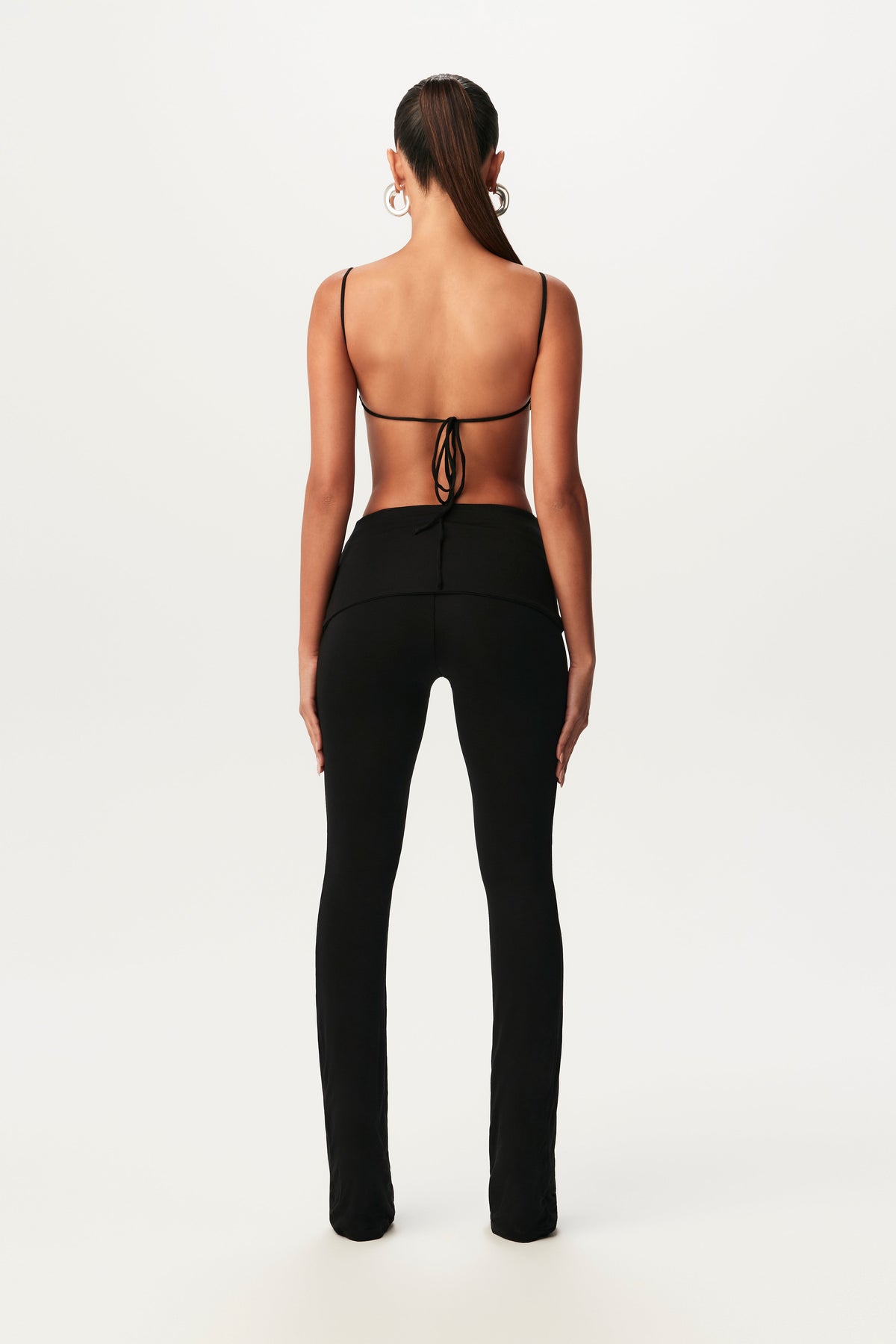 BLACK Modal Thin Strap Bandeau Top