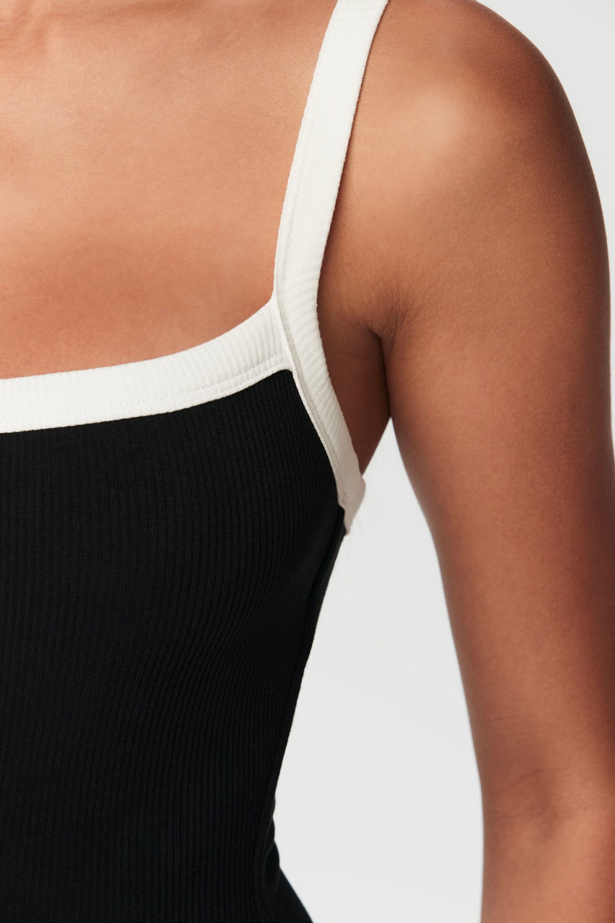 Black Micro Ribbed Tank Maxi Dress