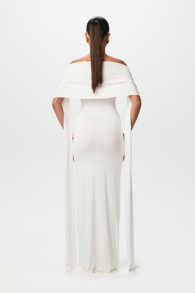 Smooth Scarf Tube Maxi Dress