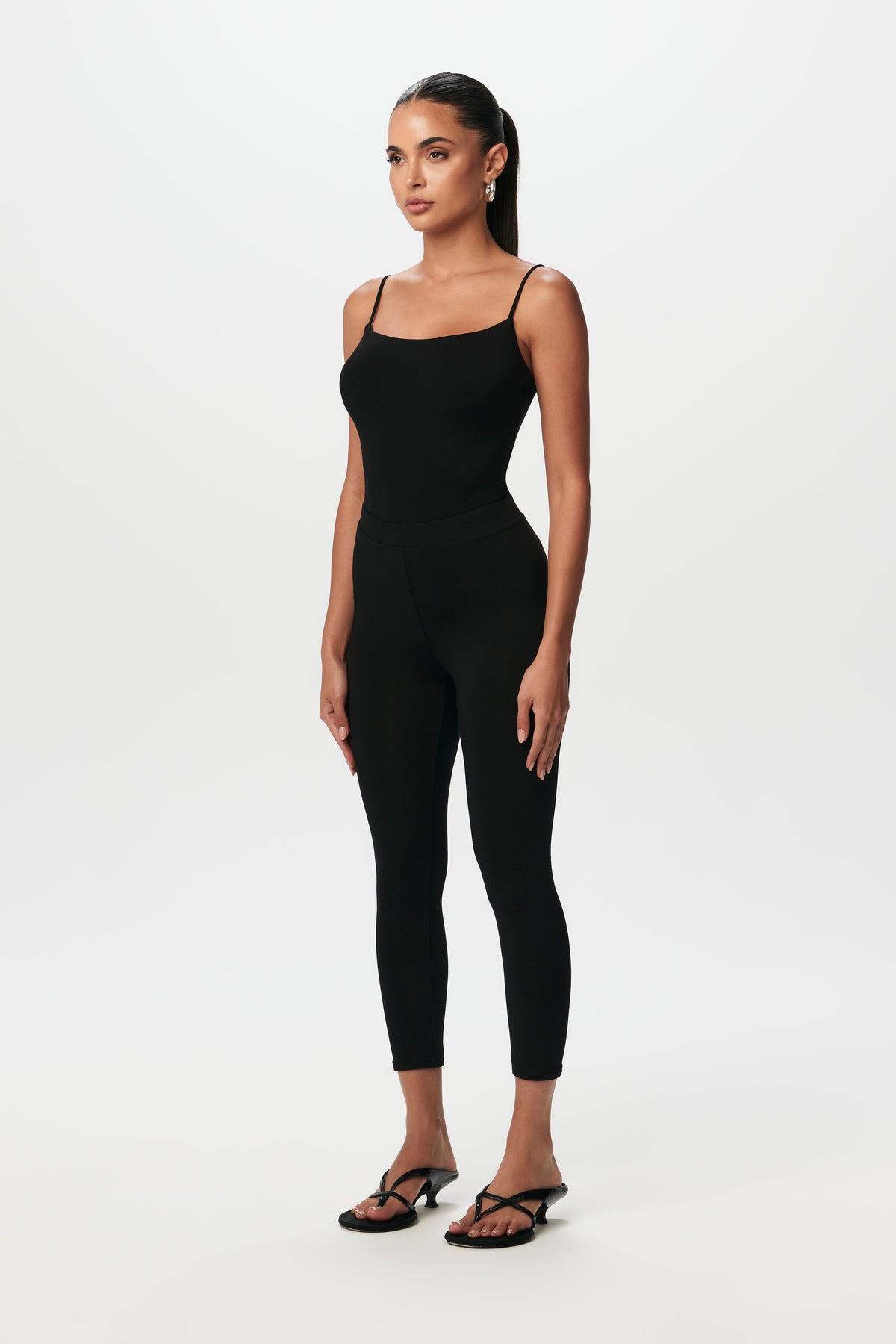 Black Smooth Spaghetti Strap Top
