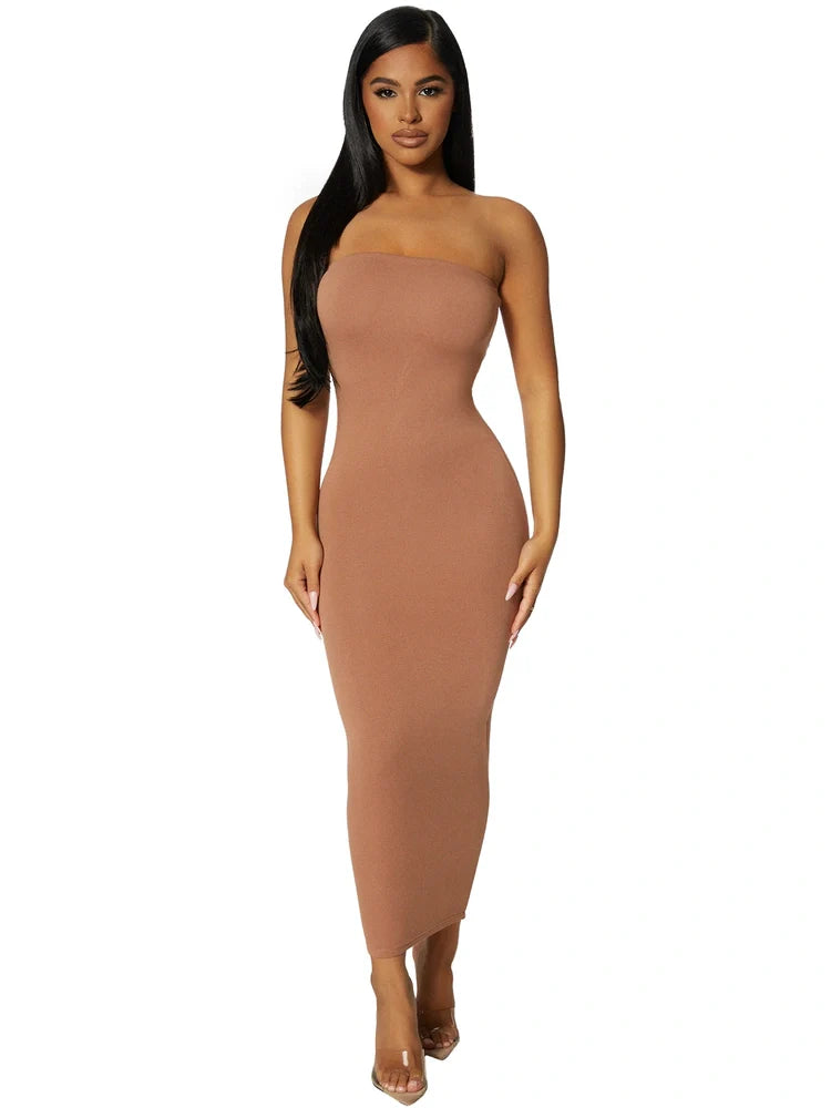 MOCHA NW Tube Midi Dress