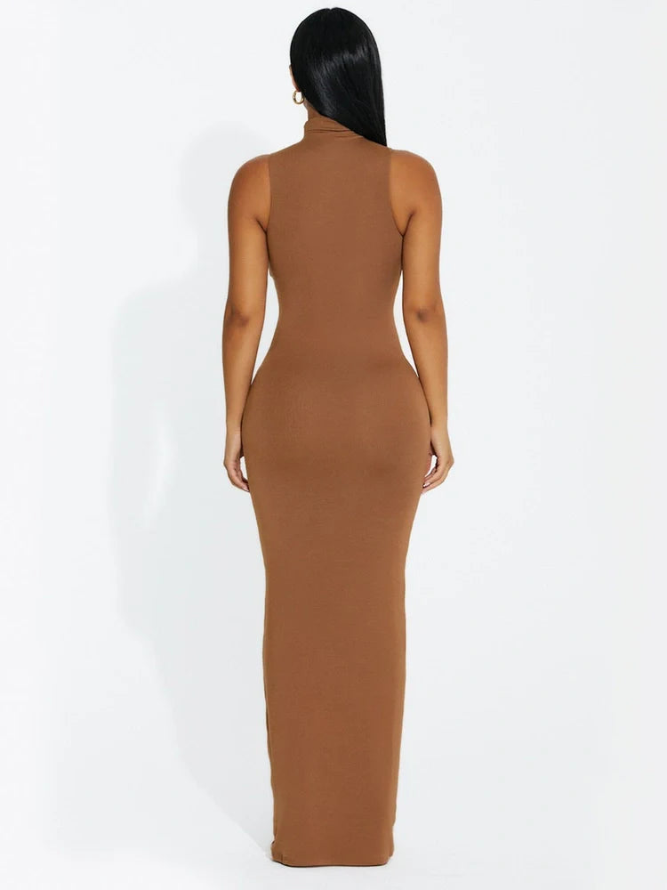 BROWN SUGAR Modal Sleeveless Maxi Dress