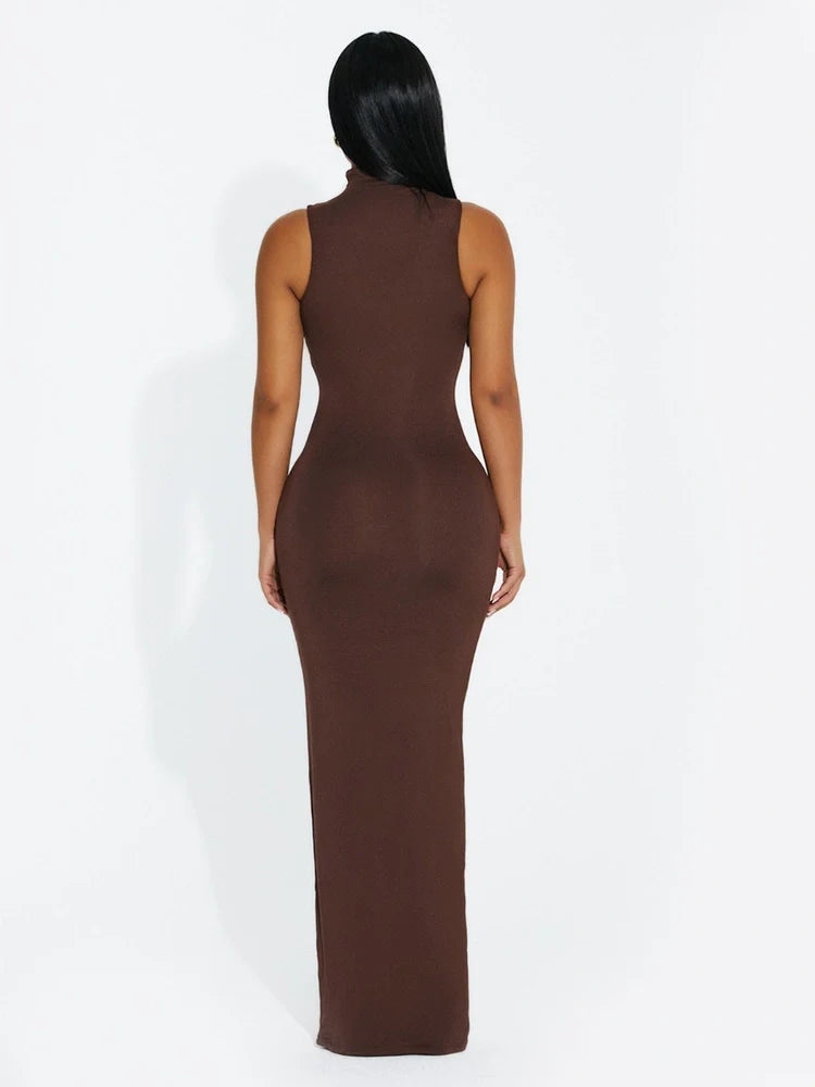 CHOCOLATE Modal Sleeveless Maxi Dress