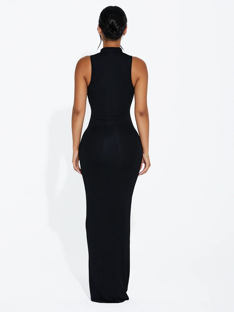 BLACK Modal Sleeveless Maxi Dress