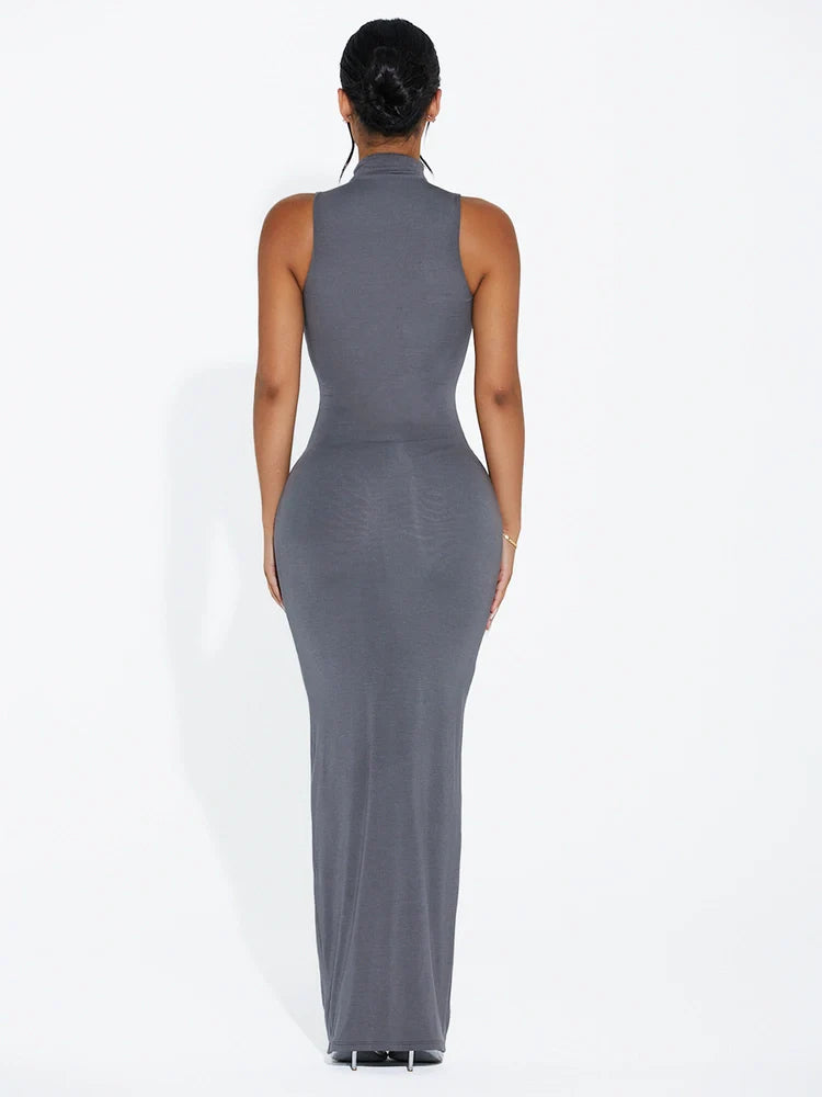 DARK GREY Modal Sleeveless Maxi Dress