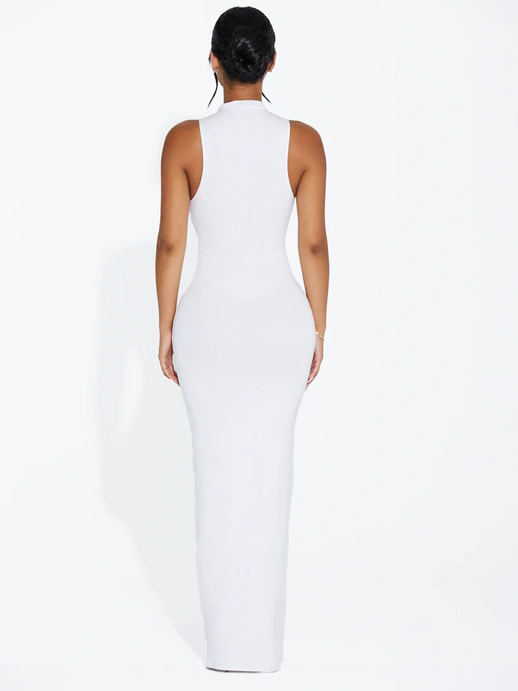 WHITE Modal Sleeveless Maxi Dress