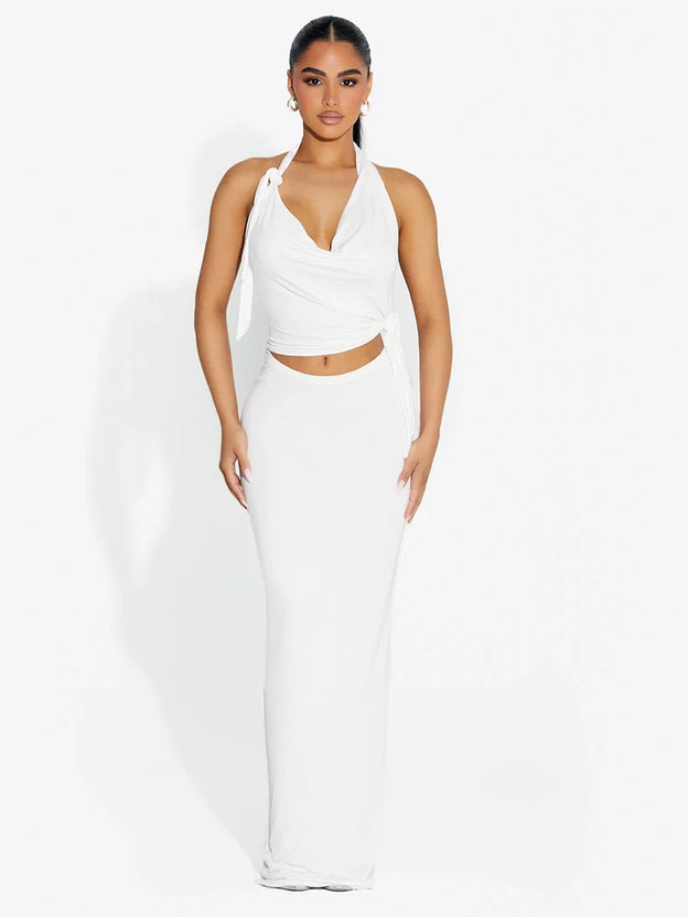 Modal Scoop Waist Maxi Skirt