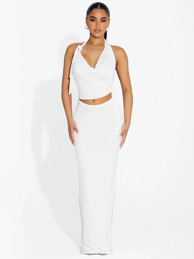 Modal Scoop Waist Maxi Skirt