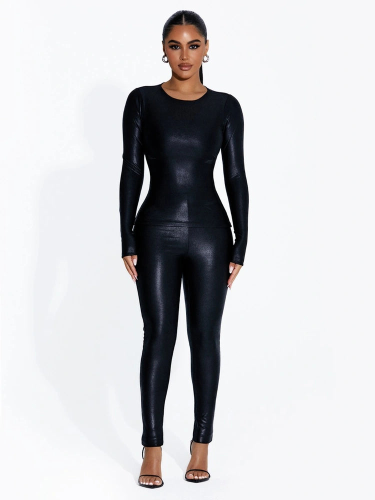 BLACK Drip Sculpt Top