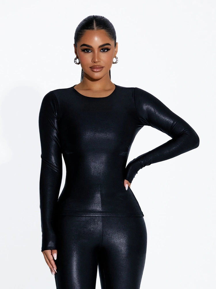 BLACK Drip Sculpt Top