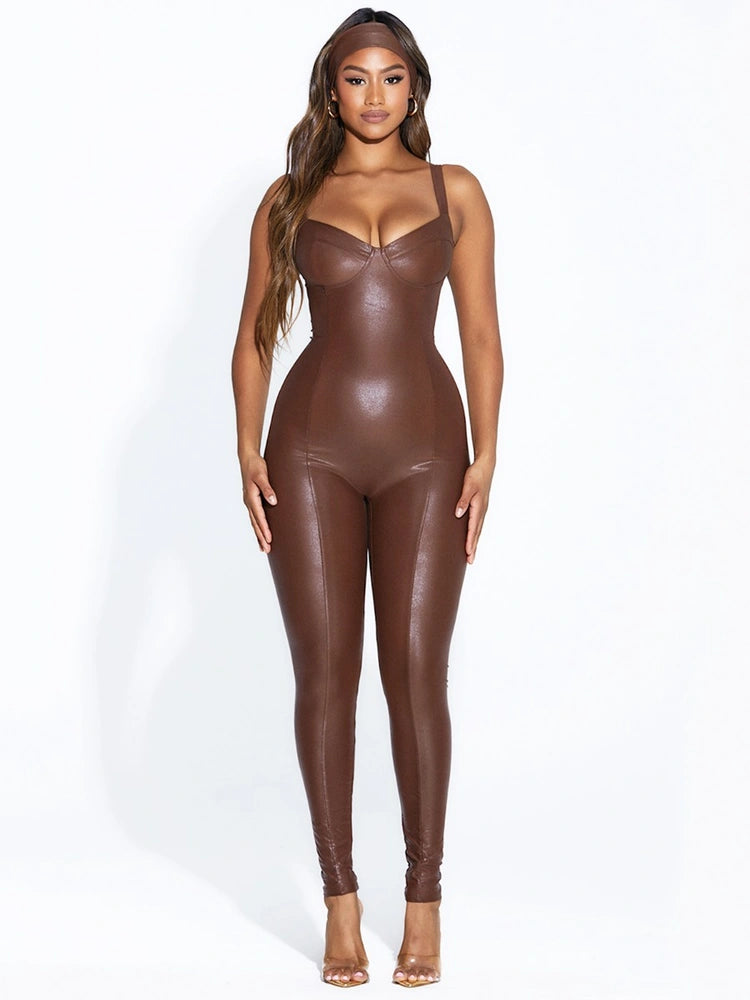 BROWN Come Thru Drippin’ Jumpsuit