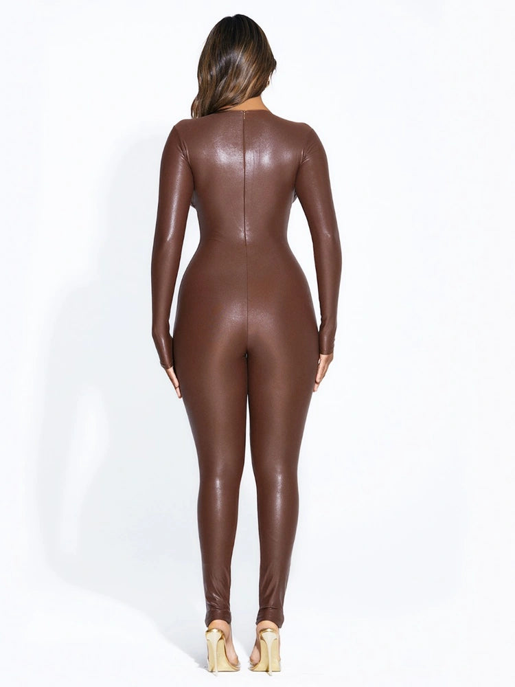 BROWN That Extra Drip Jumpsuit