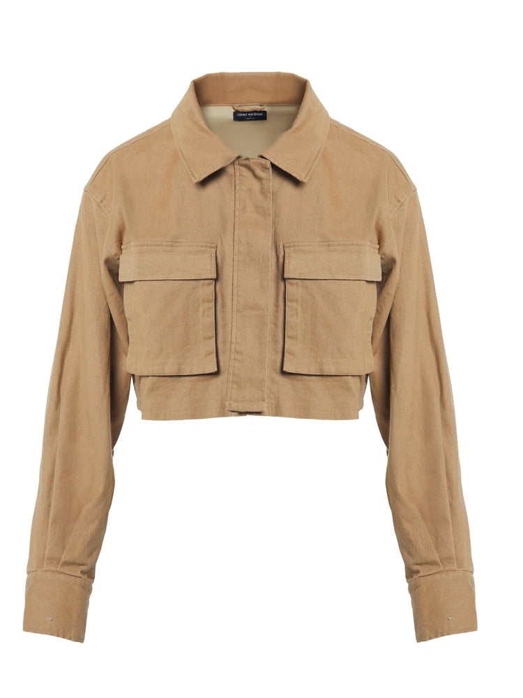 KHAKI The Cargo Cropped Jacket