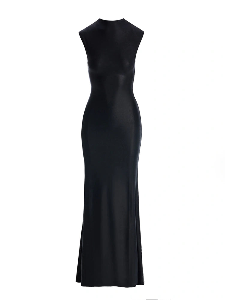 Black Drip Maxi Dress