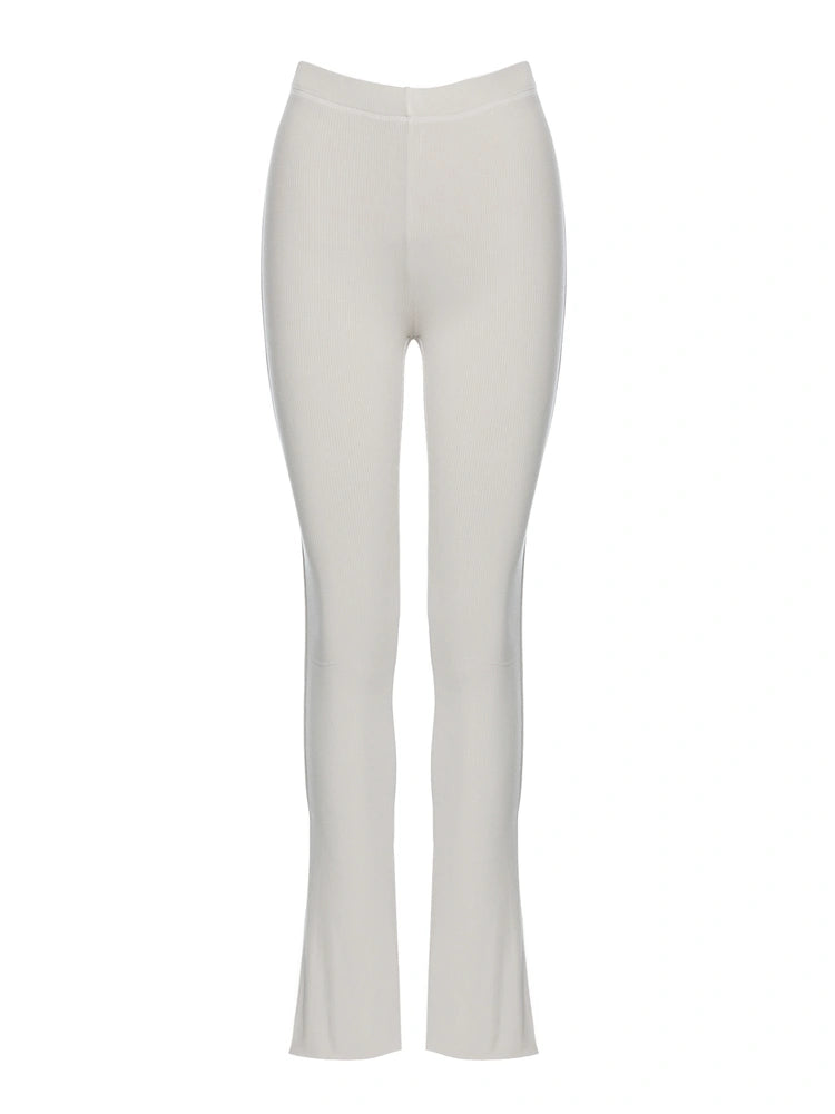 CREAM Micro Ribbed Straight Leg Pants