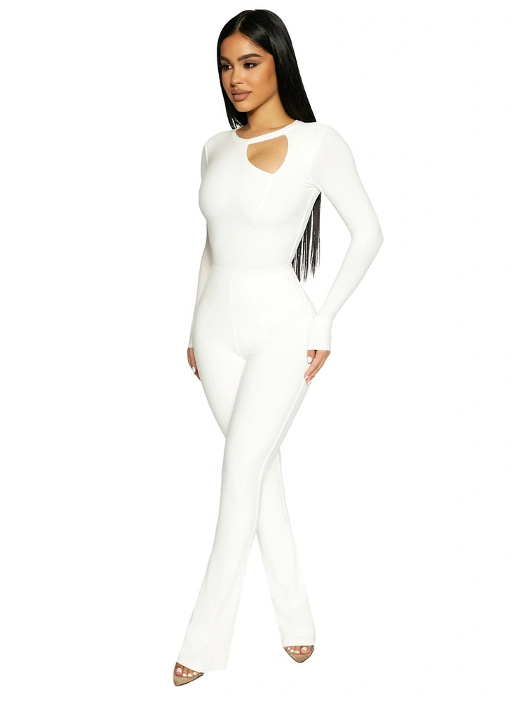 WHITE The Snatched Boot Pants