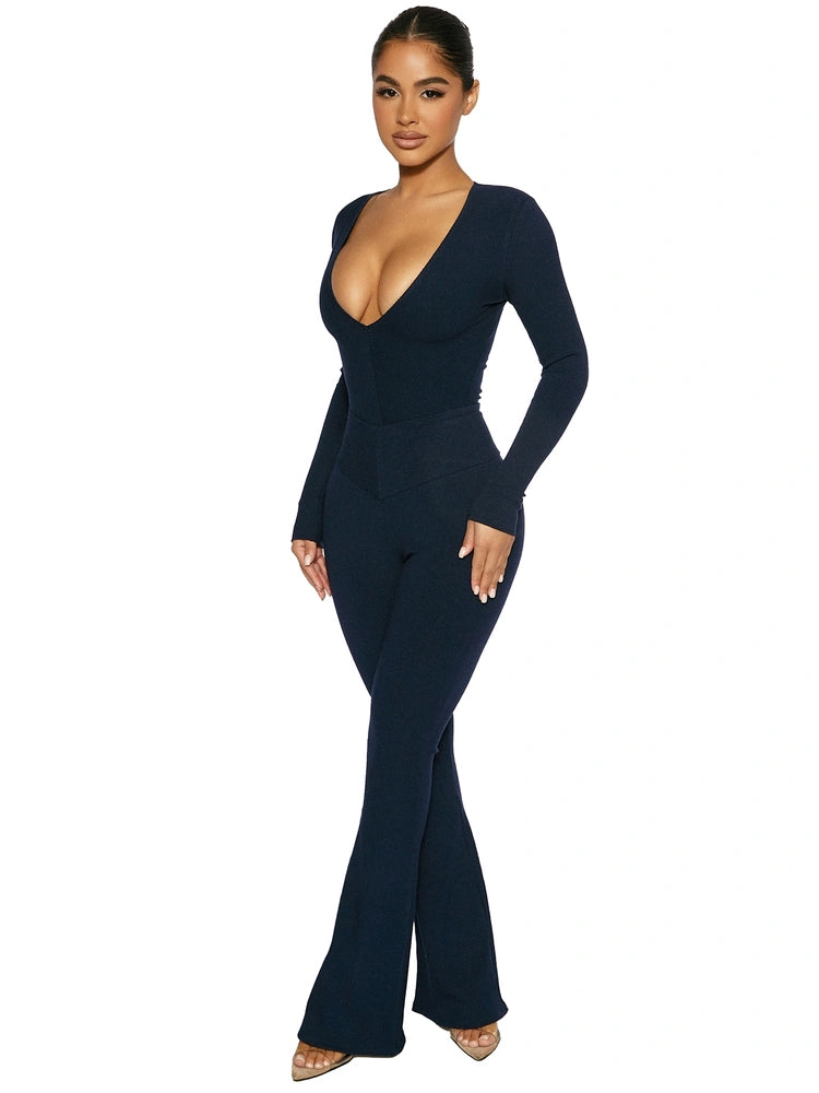 NAVY Let'S Play Flare Snatched Pants