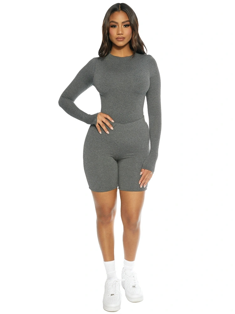 CHARCOAL The NW Sculpt Bodysuit