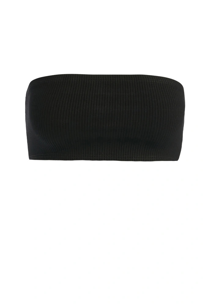 BLACK The Snatched Bandeau Top