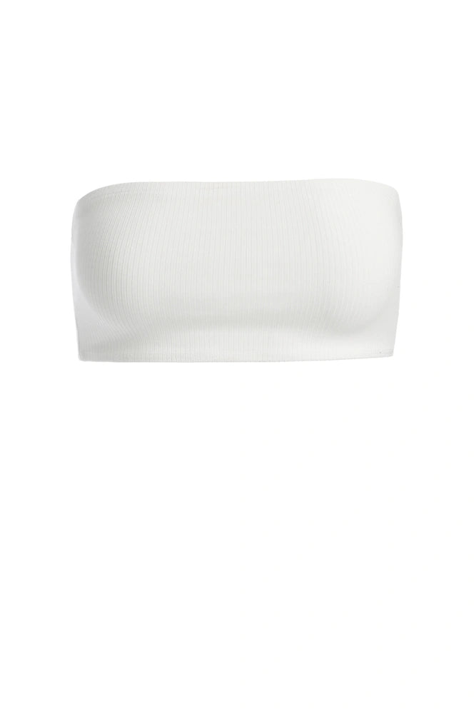 WHITE The Snatched Bandeau Top