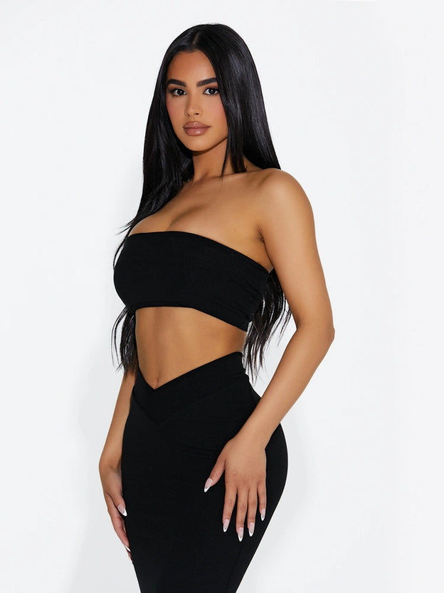 The Ribbed Bandeau Top