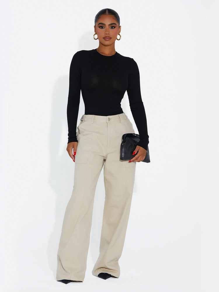 BLACK Ribbed Energy Bodysuit